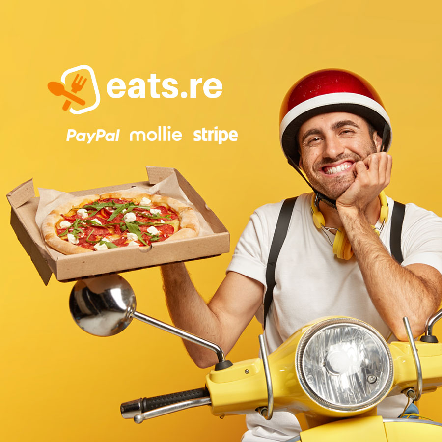 Provisionsfreier Lieferdienst  mit Onlinezahlungsarten PayPal, Mollie, Stripe Digitale Speisekarte